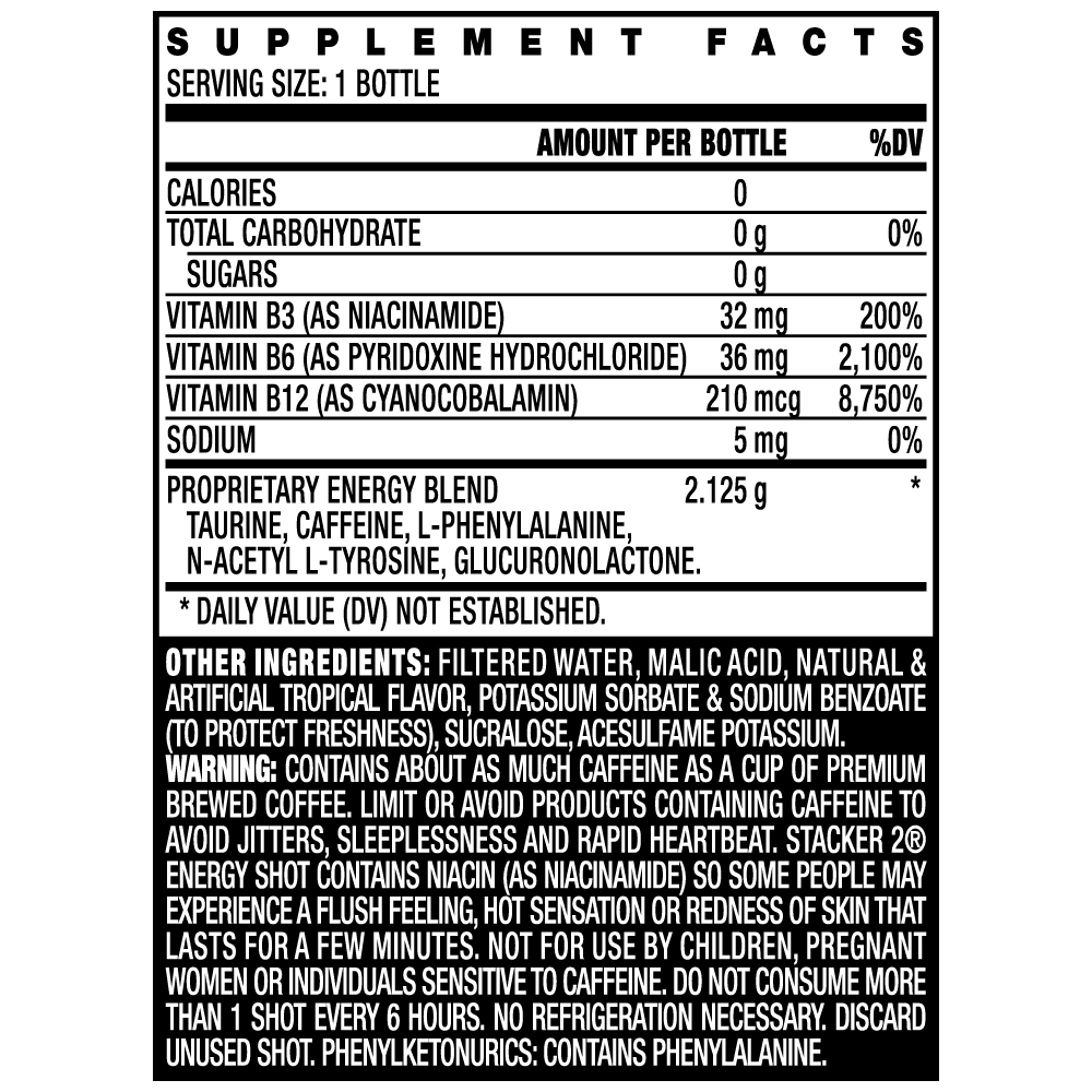 Yellow Jacket Energy Shots (6pk - 2 oz Bottles) - 0