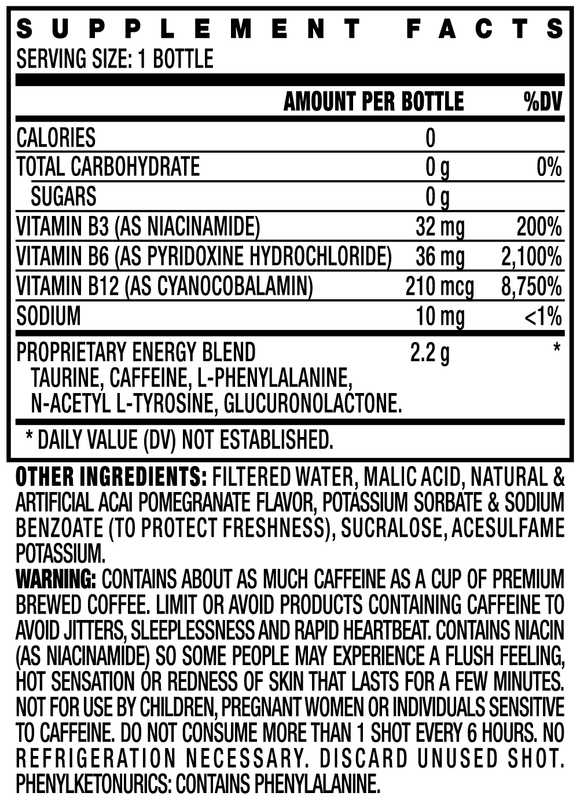Stacker2 Xtra Energy Shots Extra Strength – Energy & Focus - 12 pack