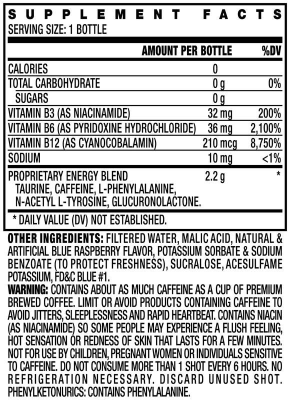 Stacker2 Xtra Energy Shots Extra Strength – Energy & Focus - 12 pack