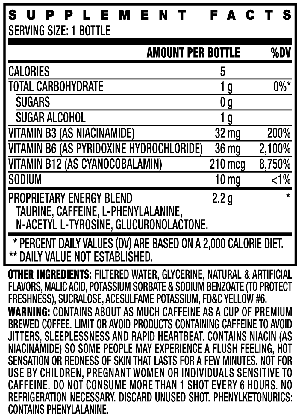 Xtra Energy Shots Extra Strength  (12pk - 2 oz Bottles)