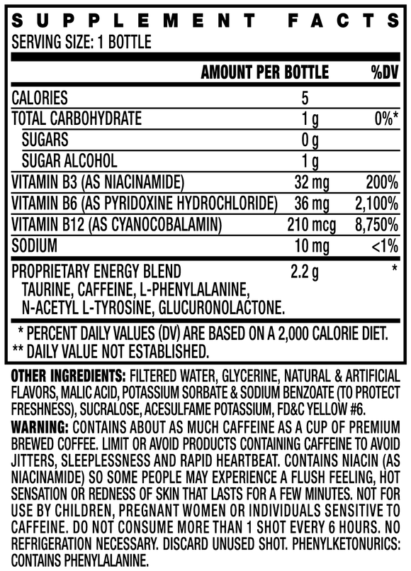 Stacker2 Extreme Energy Shots Extra Strength | 12-Pack Energy Shots