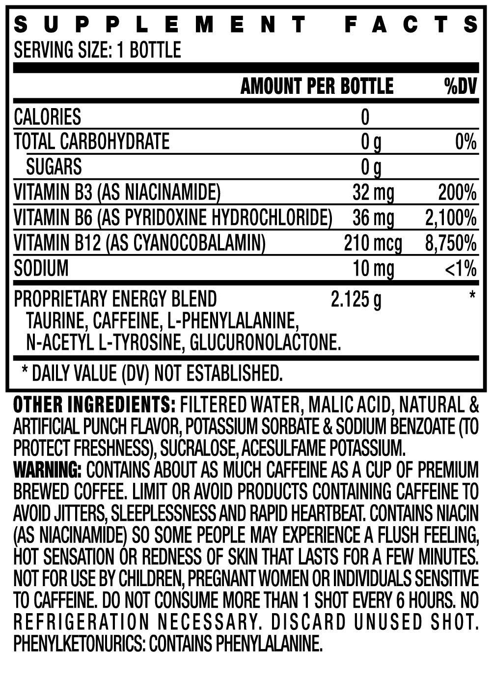 Stacker2 Energy Shots (12pk - 2 oz Bottles)