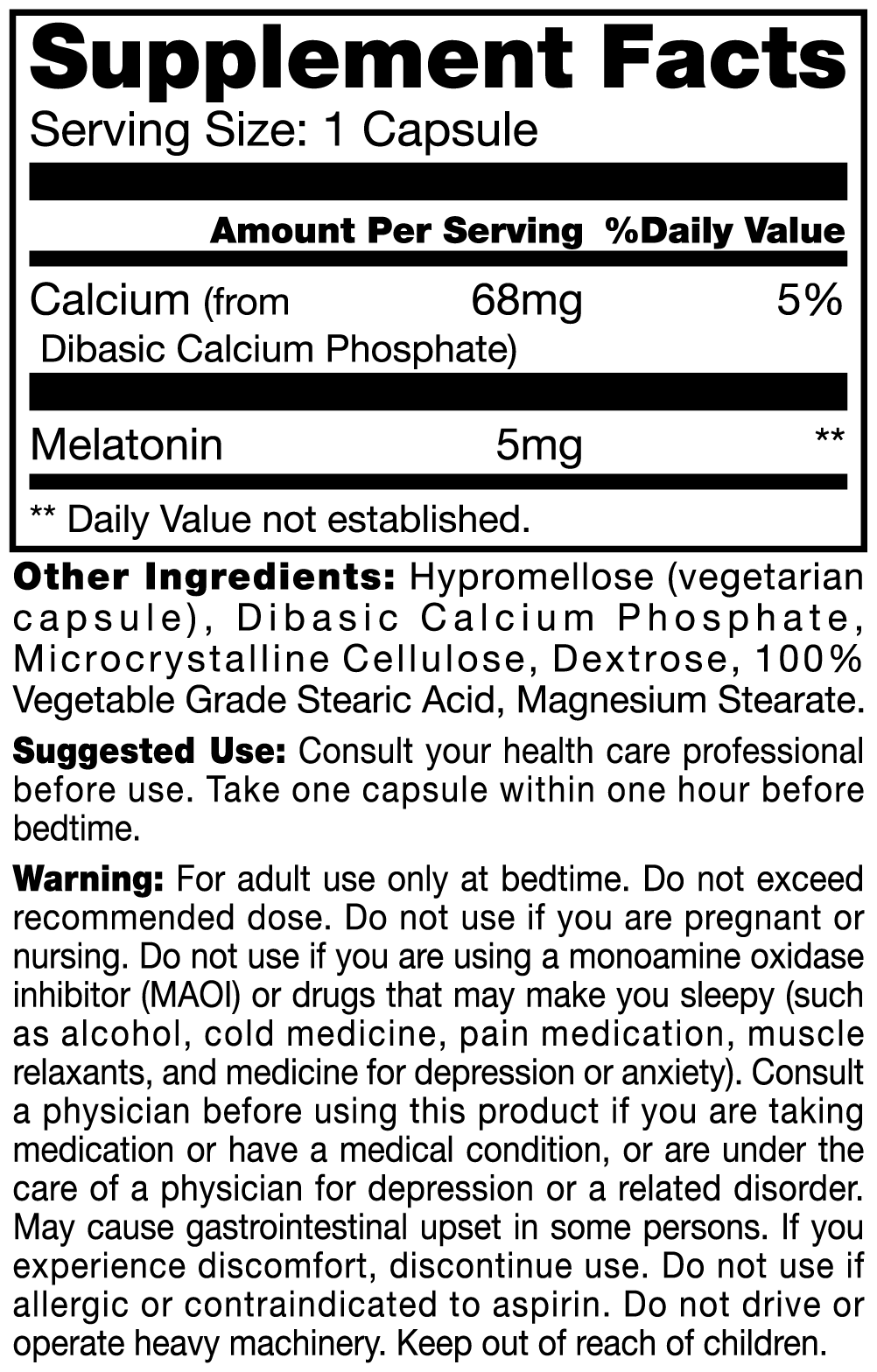 Dexatrim Natural: Melatonin 5mg (90 Capsules) - 0