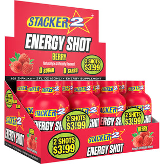 Stacker2 Energy Shots (12pk - 2 oz Bottles)