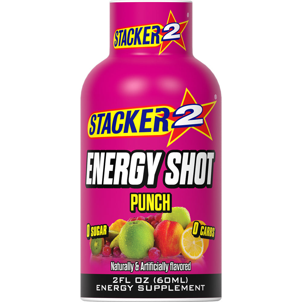 Stacker2 Energy Shots (12pk 2 oz Bottles)