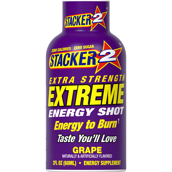 Stacker2 Extreme Energy Shots: Extra Strength (2 oz Bottles)