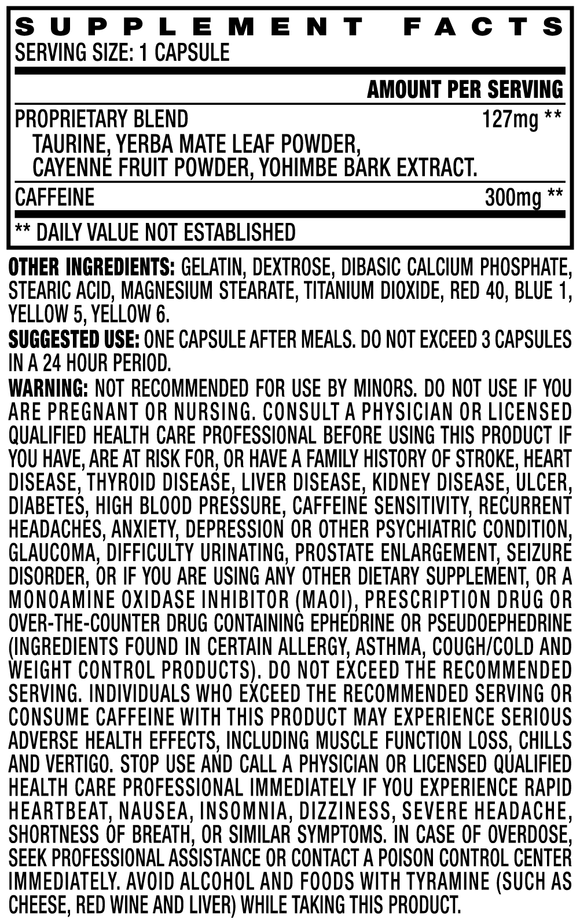 Stacker 2 Yellow Hornet Energy Pills – Fast Energy & Mental Focus