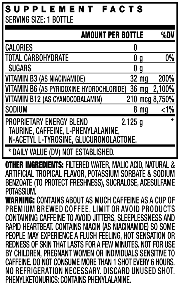 Yellow Jacket Energy Shots (10pk - 1.7 oz Bottles)